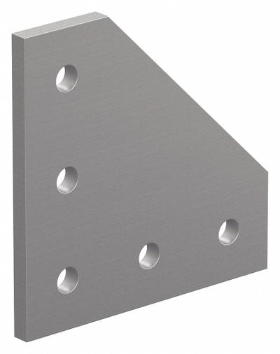 80/20 Joining Plate: 90° Angled Flat Plate, 10 Series, 3/16 in x 3 in x 3 in - Plate Connectors
