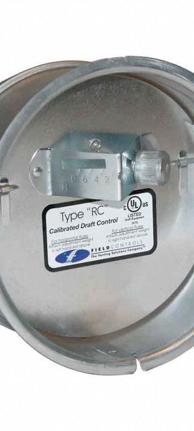 FIELD CONTROLS 6-8"dia SS Barometric Draft Control: Oil - Barometric Draft Control Dampers