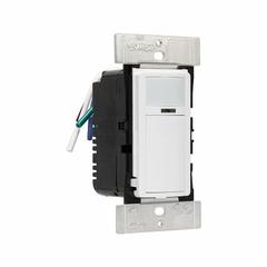 LEVITON Occupancy Sensor: Occupancy/Photocell/Vacancy, Fluorescent/Incandescent/LED, Wireless, White (MPN ODSMT-MDW). Key specifications — Operating Voltage: 120 to 277V AC; Neutral Required: Yes; Nightlight: Yes; Sensor Brand: Leviton.