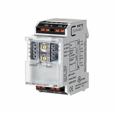 METZ CONNECT MSTP Module: C-Logline, BACnet MS/TP, DIN Rail Mounting, (4) Analog Out - Modules for Metz Connect Controllers