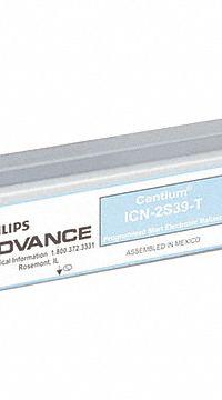 ADVANCE Fluorescent Ballast: 120 to 277V AC, 1/2 Lamps Supported, 39 W Bulb Watt (MPN ICN-2S39-T). Key specifications — Lamp Types Supported: (1 or 2) F39T5; Brand: ADVANCE; Number of Lamps Supported: 1.