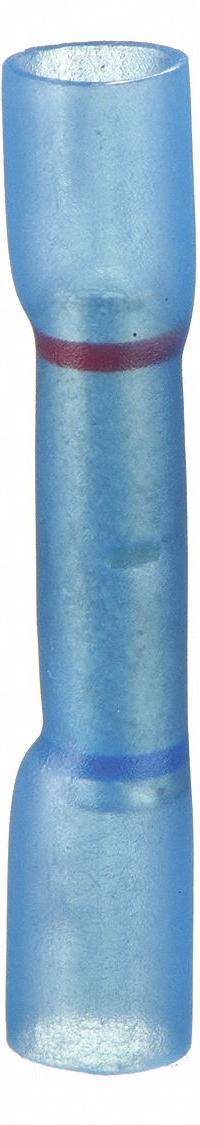 VELVAC Butt Splice Connector: Blue, Heat Shrink, For Wire Size 22 AWG – 14 AWG, 600 V, Pack Qty 10 (MPN 35330). Key specifications — Brand: VELVAC.
