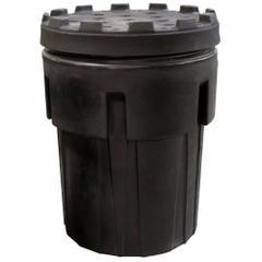 BLACK DIAMOND ECO SOLUTIONS Overpack Drum: Polyethylene, 95 gal, Screw-On Lid, 41 1/2 in x 31 1/2 in (MPN 1095-BD). Key specifications — Drum Material: Polyethylene; Drum Head Type: Open Head; UN Rating Solids: Not Rated; UN Rating Liquids: Not Rated; Interior Lining: Unlined/No Interior Coating; Drum Message Text: None; Closing Ring Material: HDPE; For Holding: Spill Kit.