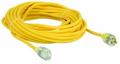 SOUTHWIRE Extension Cord: Outdoor Use, 50 ft Lg, Outlet, 5-15P, 12/3, SJEOOW, Yellow, 15 A Current (MPN 3688SW0002). Key specifications — Brand: SOUTHWIRE; Temperature Rating: -58° to 140°F; NEMA Plug Configuration: 5-15P.