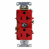 LEVITON Duplex Receptacle Outlet: Duplex, 5-20, Red, 125V AC, 20 A, 2 Pole / 3 Wire (MPN 5362-SR)