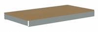 TENNSCO Shelf: 48 in x 24 in, 2,500 lb Load Capacity, Particleboard, Gray, Shelf (MPN ZLCS-4824D). Key specifications — Decking Material: Particleboard; Includes: (2) Angle Beams; Decking Finish: Unfinished; Shelf Configuration: Single Straight; Color: Gray; Frame Material: Steel; Brand: TENNSCO; Frame Finish: Zinc Plated.
