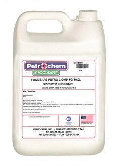 PETROCHEM Compressor Oil: 1 gal, Jug, 15 SAE Grade, 46 ISO Viscosity Grade, 130 Viscosity Index (MPN PETRO-COMP FG-40XL-001). Key specifications — attr59744: 130; attr59746: 46; attr59736: Yes; attr59735: Jug; attr59738: Petro-Comp FG-40Xl; attr59749: 15.