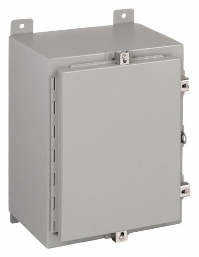 WIEGMANN Enclosure: Steel, 20 in x 20 in x 6 in, NEMA 12/13/4, Solid Cover - Steel Washdown Enclosures