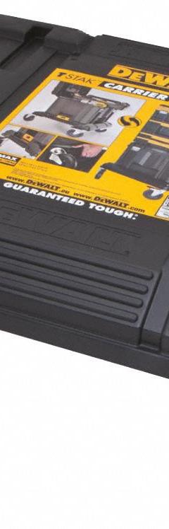 DEWALT TSTAK Tool Box Dolly: 16 15/16 in W x 7 in H x 18 15/16 in D, Black/Yellow (MPN DWST17889). Key specifications — attr1116833: Yellow; attr1116870: DEWALT; attr1135930: TSTAK®.