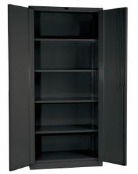 HALLOWELL Storage Cabinet: 60 in x 24 in x 78 in, Swing Handle & Padlock Hasp, 16 ga Panel Thick (MPN HW6SC0478-4CL). Key specifications — attr62698: Dark Gray; attr62736: Welded; attr87895: Frame; attr62693: Assembled; attr62737: Stationary; attr62694: Adjustable; attr62695: Powder Coated; attr62696: Steel.
