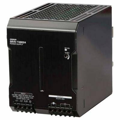 OMRON Switching Power Supply: 480 W Output Power - Rated, 20 A Current - Output - DIN Rail Mount DC Power Supplies