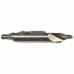 KEO Center Drill: Plain Type Hey, #1, 60°, 1 1/4 in Overall Lg, AlTiN Coated High Speed Steel (MPN 906-001-965). Key specifications — Brand: KEO; End Type: Double End.