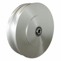 HAMILTON Track Wheel: 8 in Wheel Dia., 2 in Wheel Wd, 1,950 lb Load Capacity, 1/2 in For Axle Size (MPN W-820-131-SSUB-1/2). Key specifications — attr1099880: Yes; attr1099891: HAMILTON.
