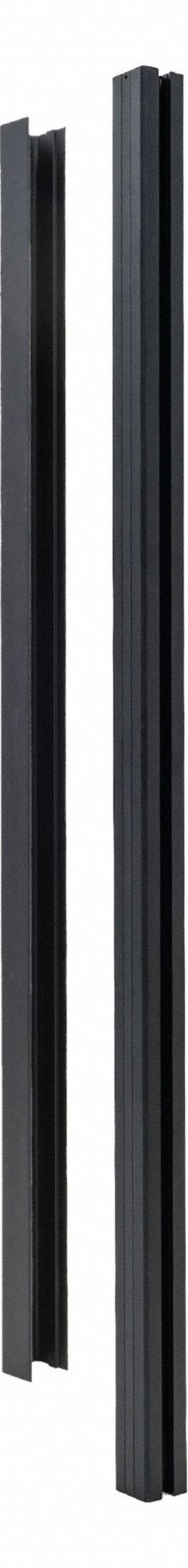 EUROFENCE Gate Post Kit: 8 ft Overall Ht, Aluminum, Powder Coated, Black, Corner/End/Line/T (MPN EF 62508). Key specifications — Brand: EUROFENCE; Product Type: Post Kit; Fence Mounting Style: Surface Mount; Finish: Powder Coated; Material: Aluminum; Positioning: End; Color: Black.