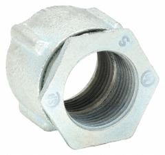 RACO Threaded Coupling - Three-Piece: Iron, 1 in Trade Size, 1 3/8 in Overall Lg, IMC/RMC (MPN 1504). Key specifications — Compatible Conduit Type: RMC; Brand: RACO.