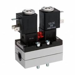 AVENTICS Solenoid Air Control Valve: Series 581, Double Solenoid, Five-Way / Two-Position, 24V DC (MPN 5811220100). Key specifications — attr1077643: Plug-In; attr1093108: Solenoid Coil Included; attr1077629: AVENTICS; attr1077665: Internal Pilot; attr1077689: Detent; attr1077692: 581; attr1077625: 5811220100; attr1077679: Non-Locking.