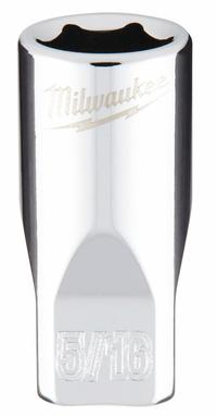 MILWAUKEE Standard Socket: SAE, 1/4 in Drive Size, 5/16 in Socket Size, 6-Point, Std, Chrome (MPN 45-34-9005). Key specifications — attr1204417: MILWAUKEE; attr1204392: Chrome.