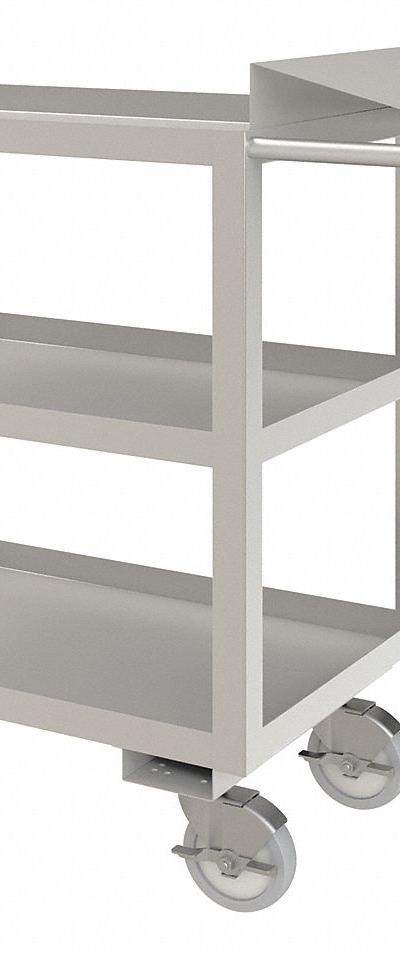 DURHAM MFG Utility Cart: 1,200 lb - Corrosion-Resistant Order-Picking Utility Carts with Lipped Metal Shelves
