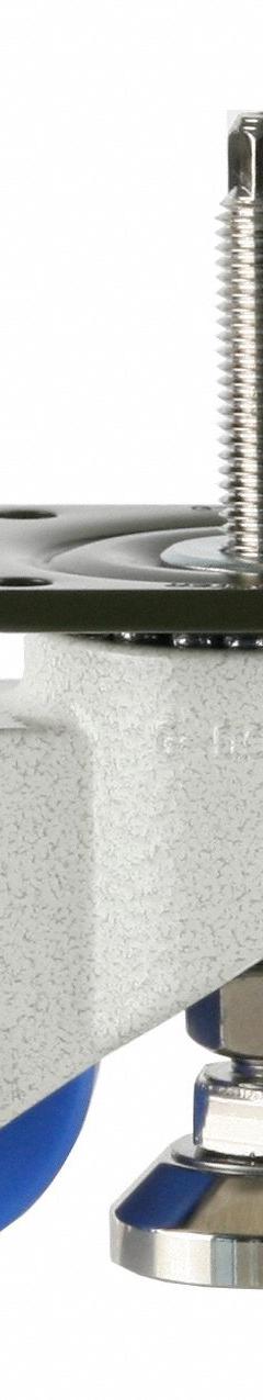 FOOT MASTER Plate Caster: Nylon Tread, 63 mm Wheel Dia, 98 mm Mounting Ht, 1,102 lb Load Capacity (MPN GDH-65A-SF-MC). Key specifications — Brand: FOOT MASTER; Frame Color: White.