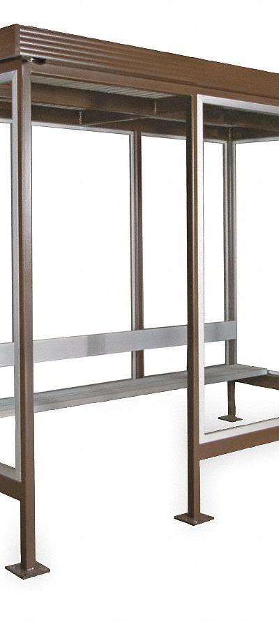 PORTA-KING Smoking Shelter: Assembled - 4-Wall Assembled Bus & Smoking Shelters