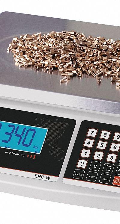 MEASURETEK Shipping Scale: 6 lb Wt Capacity - Compact Shipping Bench Scales