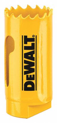 DEWALT Hole Saw: 1 1/16 in Saw Dia., 4/5 Teeth per Inch, 1 3/4 in Max. Cutting Dp, Bi-Metal (MPN DAH180017). Key specifications — attr1098070: 4/5; attr1098087: DEWALT; attr1098073: 1/2"-20.