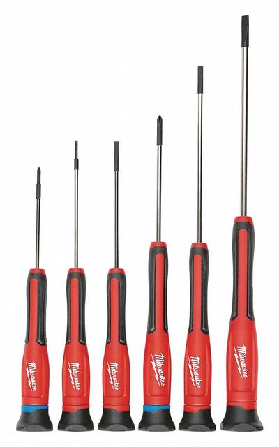 MILWAUKEE General Purpose Screwdriver Set: 1-10 Pieces, 6 Pieces, Phillips/Slotted Tip - General Purpose Screwdriver Sets