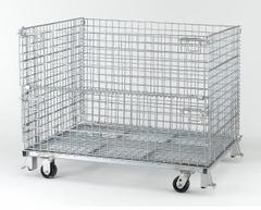 NASHVILLE WIRE Collapsible Bulk Container: 24.3 cu ft, 48 in x 40 in x 32 in, Lid Not Included (MPN C404824S4C). Key specifications — Brand: NASHVILLE WIRE; Stackable: Stacking Capable; Shape: Rectangular; Runner Location: None; Fork Entry: 4-Way Entry; Container Wall Type: Vented; Mobility: Mobile; Collapsible: Collapsible.
