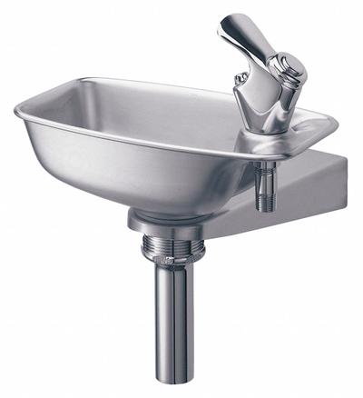 ELKAY Drinking Fountain: On-Wall, 4 7/8 in Ht, 10 in Dp, 11 in Overall Wd, Not ADA Compliant - On-Wall Single Outdoor Drinking Fountains