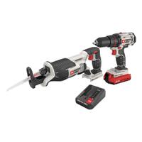 PORTER CABLE Cordless Tool Combination Kit: 2 Tools, Drill/Reciprocating Saw, 20 V DC Volt, 20V MAX* (MPN PCCK603L2). Key specifications — attr1176460: Drill.