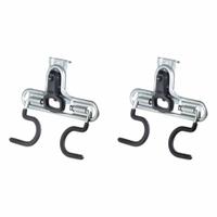 FASTTRACK Dual Handle Hook: Steel, 10.3 in x 7.6 in x 1.5 in, 50 lb Load Capacity, Satin Nickel (MPN 2140836). Key specifications — Brand: FASTTRACK; Includes: (2) Hooks; Material: Steel; Product Type: Dual Handle Hook.
