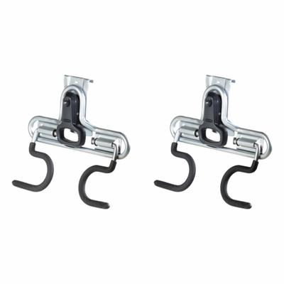 FASTTRACK Dual Handle Hook: Steel, 10.3 in x 7.6 in x 1.5 in, 50 lb Load Capacity - Hooks for Wall-Mount Track Systems