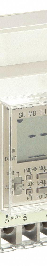 OMRON Electronic Timer: 7 day, SPST-NO, 100-240V AC, 24 Events Available, Digital (MPN H5F-KB). Key specifications — Astronomic Functionality: Not Astronomic; Brand: OMRON.