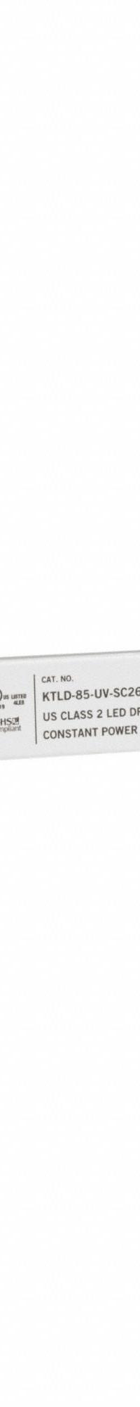 KEYSTONE TECHNOLOGIES LED Driver: Class 2, 85 W Max. Power Output, 120 to 277V AC, 10 to 56V DC (MPN KTLD-85-UV-SC2600-56-VDIM-U4 /USB). Key specifications — Brand: KEYSTONE TECHNOLOGIES; Output Voltage: 10 to 56V DC; Dimming Method: 0-10V; Output Current: 860 to 2600 mA.