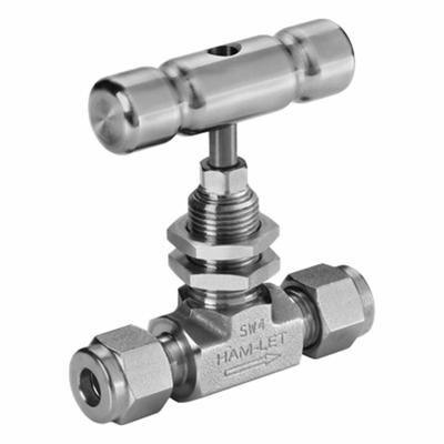 HAM-LET Plumbing Needle Valves: Inline Valve Body, 316 Stainless Steel, Integral Bonnet - Stainless Steel Straight-Body Needle Valves