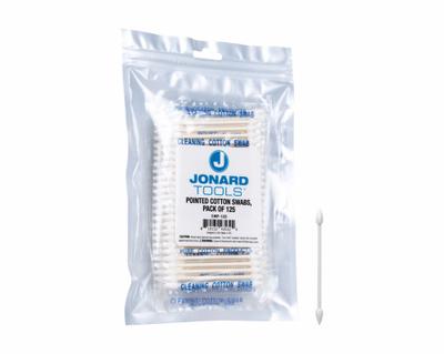 JONARD TOOLS Pointed Cotton Swab: Pointed, 2 Tips, Cotton, 3 1/8 in Product Lg - Fiber Optic Cleaner Cotton Swabs