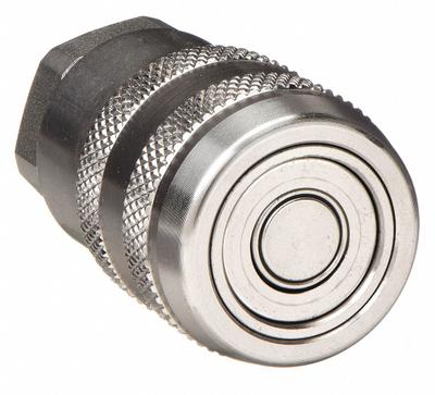 Parker Hydraulic Quick Connect Hose Coupling: 1/4 in Coupling Size, 316 Stainless Steel - 71 Series Hydraulic Quick-Connect Coupling Bodies