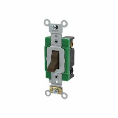 LEVITON Wall Switch: Toggle Switch, 3-Way, Maintained, Brown, 120/277V AC, 30 A (MPN 3033-2L). Key specifications — Illuminated: No; Voltage Rating: 120/277V AC.
