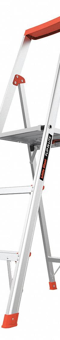 LITTLE GIANT Platform Stepladder: 5 ft Ladder Size, Aluminum, 300 lb Load Capacity, 12 lb Wt (MPN 15273-001). Key specifications — Brand: LITTLE GIANT; Included Features: Comfort Top Step.