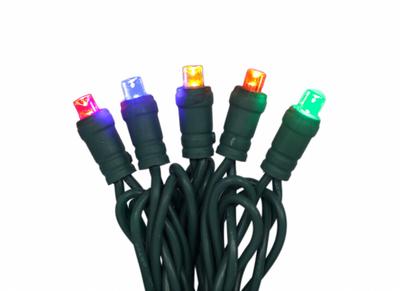 APPROVED VENDOR Holiday String Lights: Bottom Button Shape, 25 ft Lg, Blue/Green/Orange/Red/Yellow - Button-Shaped Lights