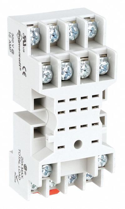 SCHNEIDER Relay Socket: 10 A Rating, DIN-Rail Socket Mounting, 14 Pins, G Socket - DIN-Rail Mounted Sockets