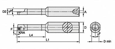 WIDIA Indexable Boring Bar: CSBI20350055R (MPN 2832467) - Indexable Boring Bars