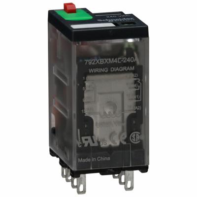 SCHNEIDER General Purpose Relay: Socket Mounted, 12 A Current Rating, 240V AC, DPDT - Socket-Mounted Relays