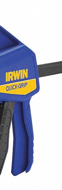 IRWIN Bar Clamp: Flat, 24 in Max Jaw Opening, 7 7/8 in to 31 3/8 in, 3 1/4 in Throat Dp, One Handed (MPN 1964720). Key specifications — attr663922: IRWIN.