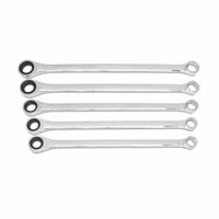 GEARWRENCH Box End Wrench Set: Alloy Steel, Chrome, 5 Tools, 20 mm to 25 mm Range of Head Sizes (MPN 85987). Key specifications — attr324927: GEARWRENCH; attr309452: Tray; attr309451: No; attr309461: Chrome; attr309460: Alloy Steel; attr309463: No; attr309449: 20 mm to 25 mm.