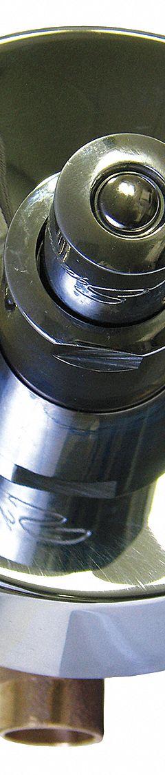 SYMMONS Tub and Shower Valve: Compatible Product Type Not Specified, Circle Trim Plate, 1 Handles (MPN 4-420). Key specifications — Compatible Product Type: Not Specified; Brand: SYMMONS; Product Type: Tub and Shower Valve; Trim Plate Shape: Circle; Handle Material: Metal; Trim Finish/Color: Chrome.