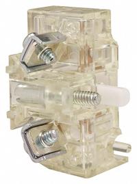 SCHNEIDER Contact Block: 30 mm Panel Mounting Size, 1NO, Momentary, 9001K/9001SK Series (MPN 9001KA2G). Key specifications — Switch Action: Momentary; Terminal Connection Type: Screw Terminals; Brand: SCHNEIDER; Compatible with Series: 9001K.