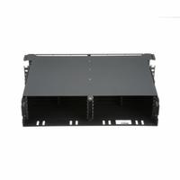 PANDUIT Fiber Optic Rack Enclosure: Full-Wd, 2 RU, 15.11 in Dp, Black Steel, 3.4 in Ht, 19.69 in Wd (MPN FLEX2U06). Key specifications — Brand: PANDUIT; Includes Mounting Hardware: Yes; Rack Width Type: Full-Width.
