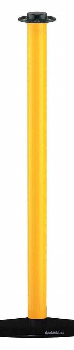 Safety Post: Flat, 34 1/4 in Post Ht, Yellow, Steel, Flat, 35 in or Less, ADA Compliant (MPN 303POST). Key specifications — Brand: LAWRENCE METAL; Base Shape: Flat; Base Material: Plastic; Post Material: Steel; Post Finish: Satin.