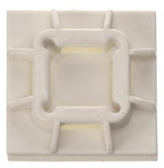 PANDUIT Cable Tie Mounting Base: 0.2 in Slot Wd, 0.06 in Slot Ht, White, 0.75 in Wd, 100 PK (MPN SGABM20-A-C). Key specifications — For Use With: Miniature and Intermediate Cable Ties; Size: 0.75 in L x 0.75 in W x 0.2 in H; Color: White; Brand: PANDUIT.